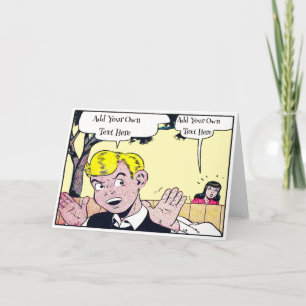Personalized Vintage Comics card