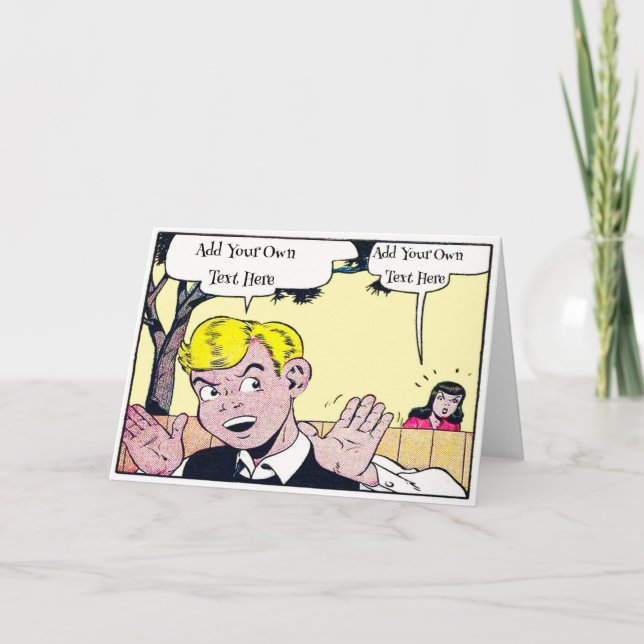 Personalized Vintage Comics card (Front)