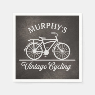 Personalized Vintage Cycling Retro Bicycle Napkin