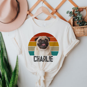 Personalized Vintage Dog Custom Retro Pet Photo Tri-Blend Shirt