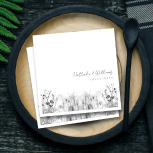 Personalized Vintage Elegant Wedding Napkins