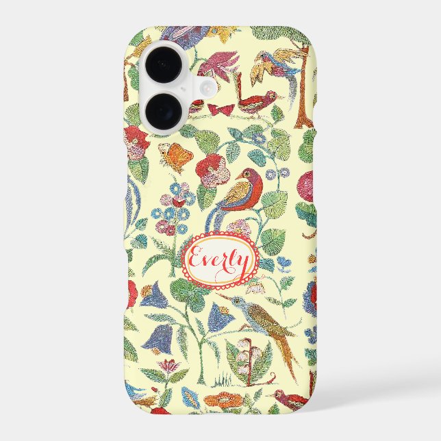 Personalized Vintage Embroidered Pattern iphone (Back)