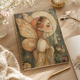 Personalized Vintage Fairy with Floral Crown Planner