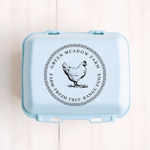 Personalized Vintage Family Business Farm Egg Rubb Rubber Stamp