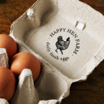 Personalized Vintage Family Business Farm Egg Rubber Stamp<br><div class="desc">Vintage wood art stamp perfect for your family farm or small business! This rustic design features your farm name in a round typography with "daily fresh eggs" at the bottom and a country hand-drawn chicken in the middle. Perfect to be used as an egg stamp, or for your egg cartons....</div>