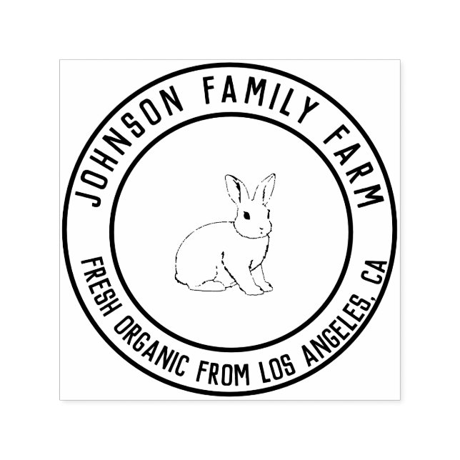 Personalized Vintage Family Farm Self-inking Stamp (Design)