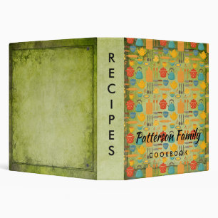 Personalized Vintage Family Recipe Cookbook Binder