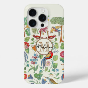 Personalized Vintage Faux Embroidered Pattern  iPhone 15 Pro Case