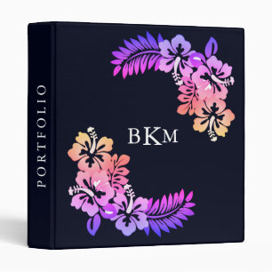 Personalized Vintage Floral Monogram Botanical Binder