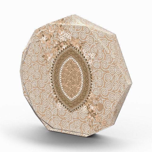 Personalized Vintage Floral Photo Display Keepsake Block (Right)