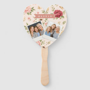 Personalized Vintage Floral Romantic Name Gift Hand Fan