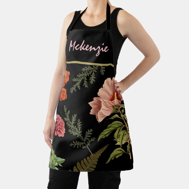 Personalized Vintage Flowers  Apron (Insitu)