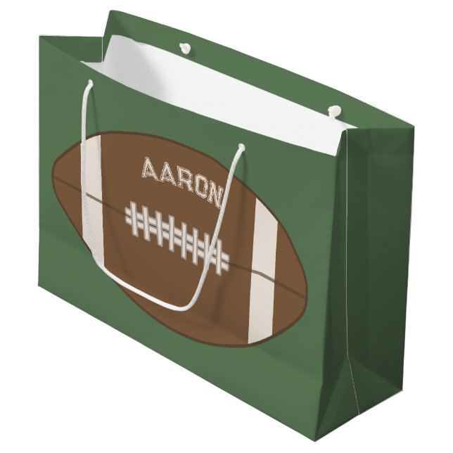 Personalized Vintage Football Gift Bag (Front Angled)