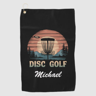 Personalized Vintage Frisbee Disc Golf Basket      Towel