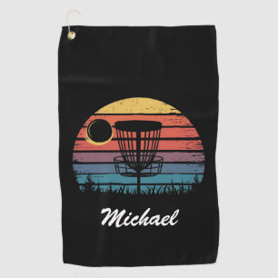 Personalized Vintage Frisbee Disc Golf Basket      Towel