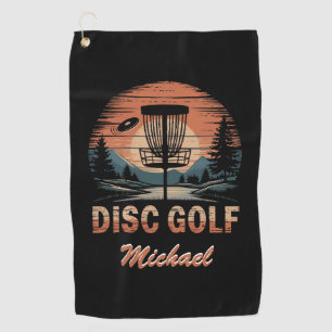 Personalized Vintage Frisbee Disc Golf Basket      Towel