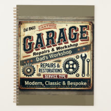 Personalized Vintage Garage Planner