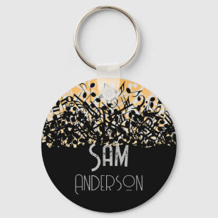 Personalized Vintage Gifts for guitarist, musician Keychain