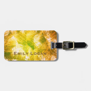 Personalized Vintage Gold luggage tag