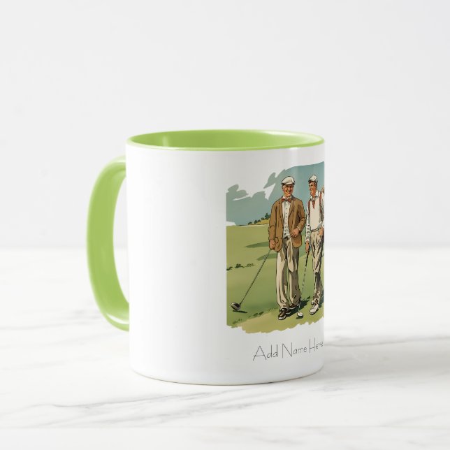 Personalized Vintage Golfer's Combo Mug (Front Left)
