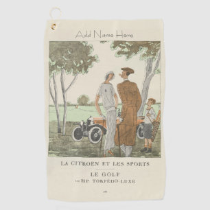 Personalized Vintage Golfers Golf Towel
