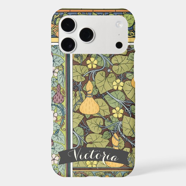 Personalized Vintage Gourd Pattern iphone (Back)