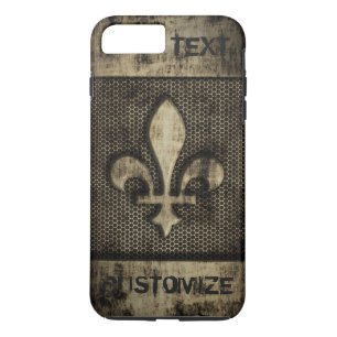 Personalized Vintage Grunge  Fleur De Lis iPhone 8 Plus/7 Plus Case
