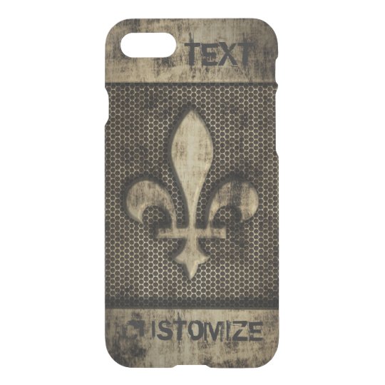 Personalized Vintage Grunge Fleur De Lis iPhone 8/7 Case