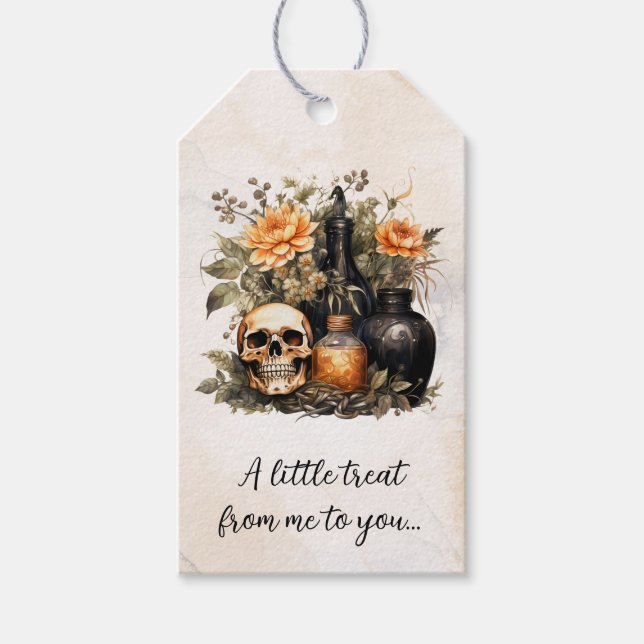 Personalized Vintage Halloween Gift Tags (Front)