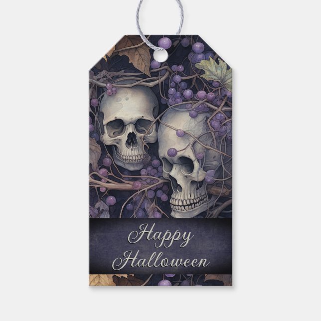 Personalized Vintage Halloween  Gift Tags (Front)