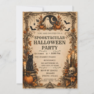Personalized Vintage Halloween Party Invitation