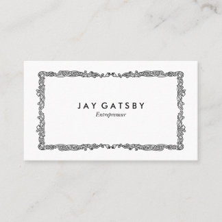 Personalized Vintage Interwoven Ornamental Business Card