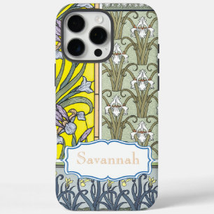 Personalized Vintage Iris Pattern iPhone 16 Pro Max Case