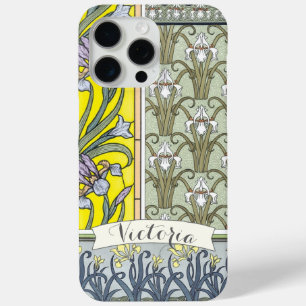 Personalized Vintage Iris Pattern iphone iPhone 15 Pro Max Case
