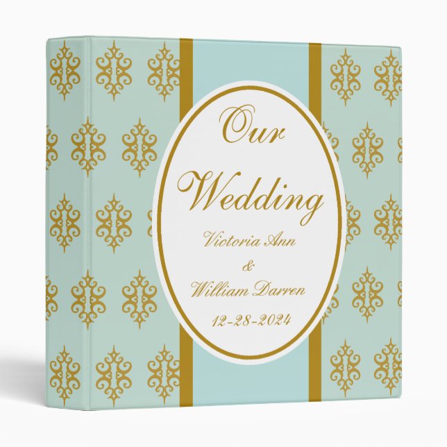 Personalized Vintage Lace Wedding Scrapbook Binder (Front/Spine)