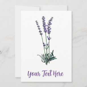Personalized Vintage Lavender Flower Invitation