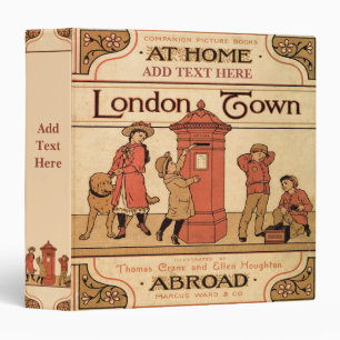 Personalized Vintage London Town Binder