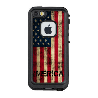 Personalized Vintage 'Merica Flag LifeProof FRÄ’ iPhone SE/5/5s Case