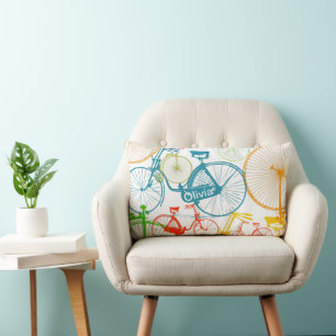 Personalized Vintage Modern Bicycle RETRO Pillow