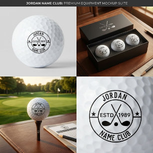 Personalized Vintage Monogram Golf Balls