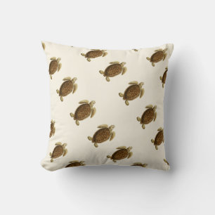 Personalized Vintage Nautical Watercolor Throw Pillow