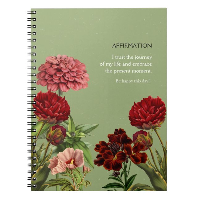 Personalized Vintage Notebook - Affirmation (Front)