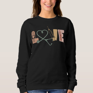 Personalized Vintage Nurse Love Sweatshirt