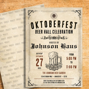 Personalized Vintage Oktoberfest Invitation