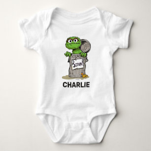 Personalized Vintage Oscar the Grouch Scram Baby Bodysuit