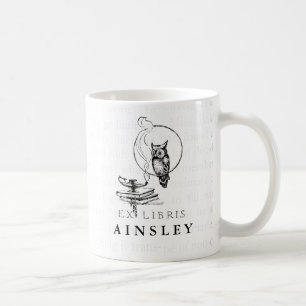 Personalized Vintage Owl Collage Coffee Mug