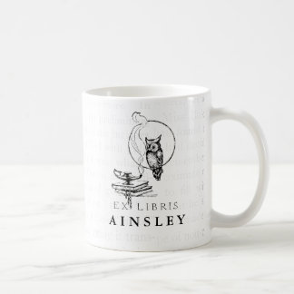 Personalized Vintage Owl Collage Coffee Mug