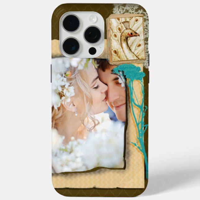Personalized Vintage Photo Collage Case-Mate iPhone Case (Back)
