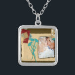 Personalized Vintage Photo Collage Silver Plated Necklace<br><div class="desc">Personalized Vintage Photo Collage</div>