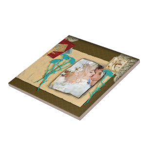 Personalized Vintage Photo Collage Tile